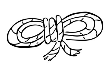 simple vector doodle hand draw sketch of rope