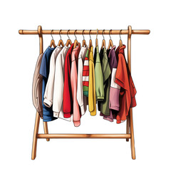 Reimagined Wardrobe: The Minimalist Secondhand Clothing Rack - Created with Generative AI Technology