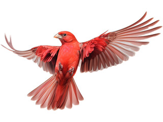 Flight of Transparent Red Factor Canary
