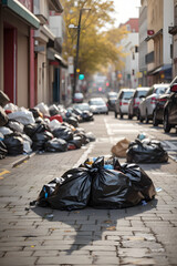 Obraz premium garbage in the street