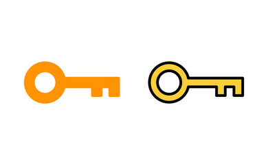 Key icon set for web and mobile app. Key sign and symbol.