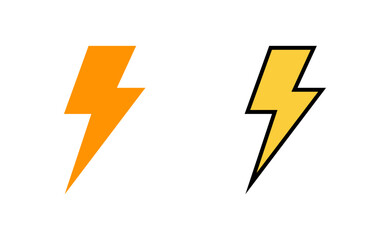 Lightning icon set for web and mobile app. electric sign and symbol. power icon. energy sign