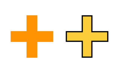 Plus Icon set for web and mobile app. Add plus sign and symbol