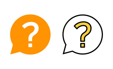 Question icon set for web and mobile app. question mark sign and symbol