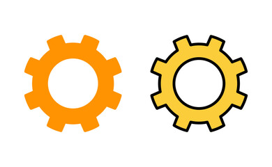 setting Icon set for web and mobile app. Cog settings sign and symbol. Gear Sign