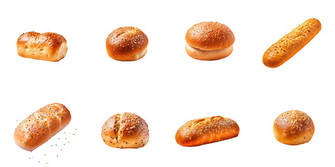 Png Set transparent background with cereal baked bread roll