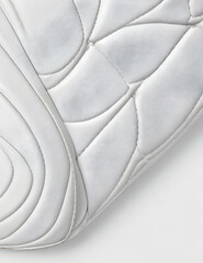 Obraz premium White background with leather fabric texture curves