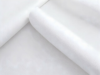 Fluid Interplay of Textures A Fusion of Gossamer Silk and Glistening Plastic in White Wave Symphony