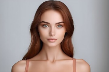 Naklejka premium 10~20代の女性のポートレート 白背景 with generative ai