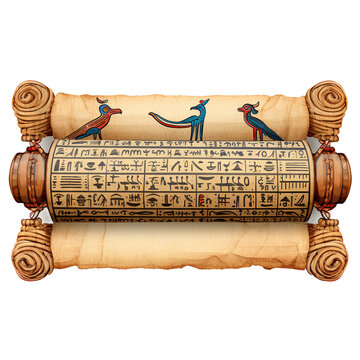 Ancient Wisdom: The Minimalist Weathered Papyrus Scroll - Created with Generative AI Technology