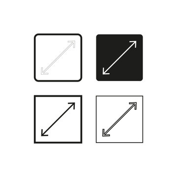 Resize icon. Vector illustration. EPS 10.