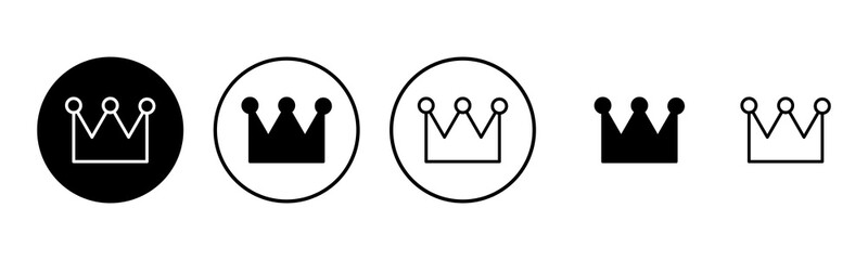 Crown icon set illustration. crown sign and symbol