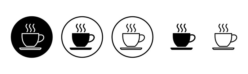 coffee cup icon set illustration. cup a coffee sign and symbol