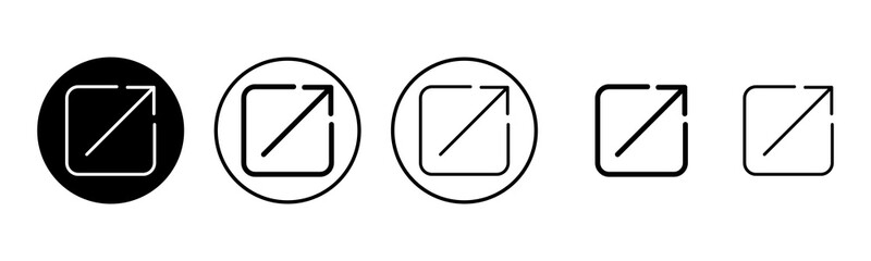 External link icon set illustration. link sign and symbol. hyperlink symbol