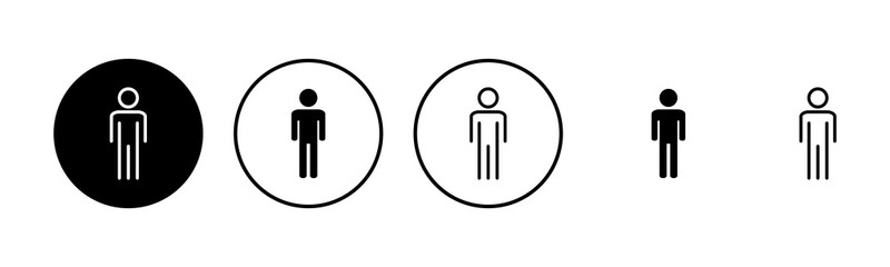 Man icon set illustration. male sign and symbol. human symbol