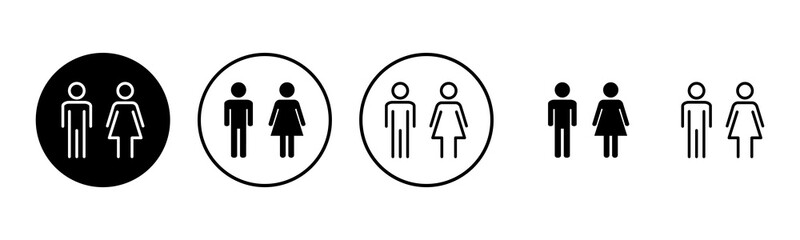 Man and woman icon set illustration. male and female sign and symbol. Girls and boys