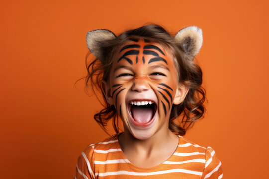 410+ Tiger Face Painting For Kids Stock Photos, Pictures & Royalty-Free  Images - iStock