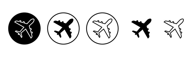 Plane icon set illustration. Airplane sign and symbol. Flight transport symbol. Travel sign. aeroplane