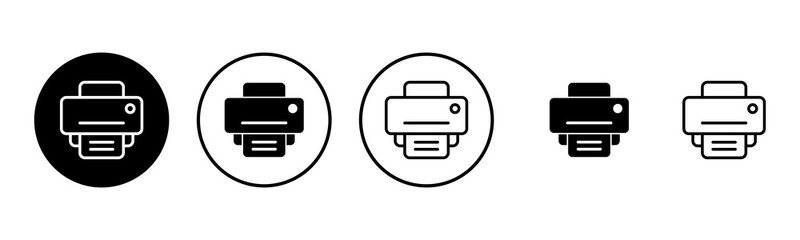 Fototapeta na wymiar Print icon set illustration. printer sign and symbol