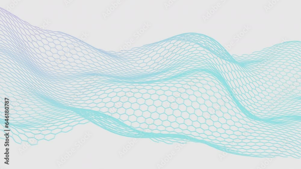 Poster abstract hexagonal grid background, 3d rendering.