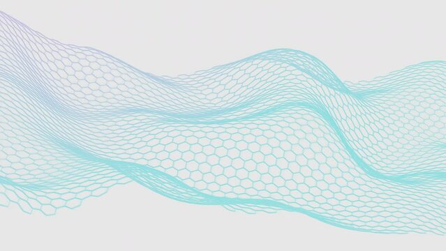 Abstract hexagonal grid background, 3d rendering.