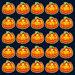 Pattern pumpkin face