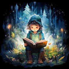 Child Lost in a Good Book