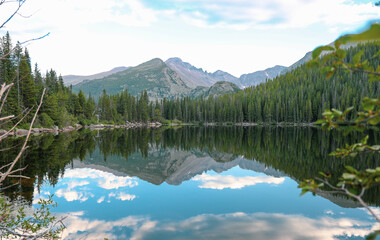 lake and mountains