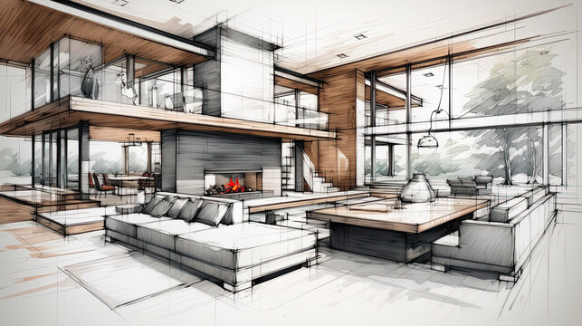 Renovation concept - transforming an apartment through restoration or refurbishment, Illustration 