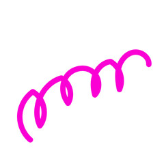 Naklejka premium Pink Squiggles Lines Vectors 
