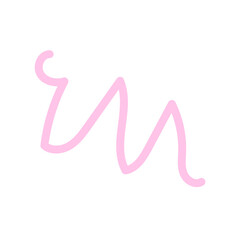 Obraz premium Pink Squiggles Lines Vectors 