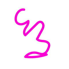 Obraz premium Pink Squiggles Lines Vectors 