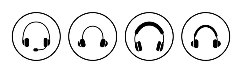 Headphone icon vector. headphones earphones icon. headset