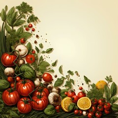 Italian food background template