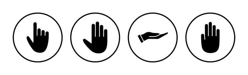 Hand icon vector. hand symbols. palm