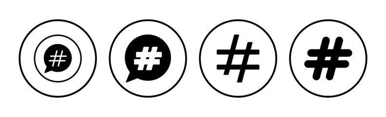 Hashtag icon vector. hashtag simbols