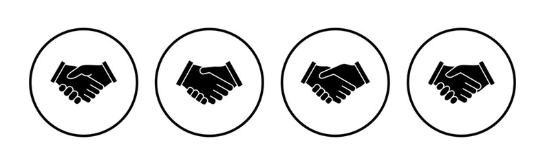 Hand shake icon vector. business handshake. contract agreement. partnership