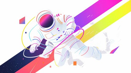 abstract background astronaut