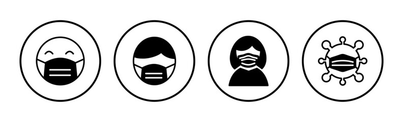 Face mask icon vector. medical Face Mask icon.