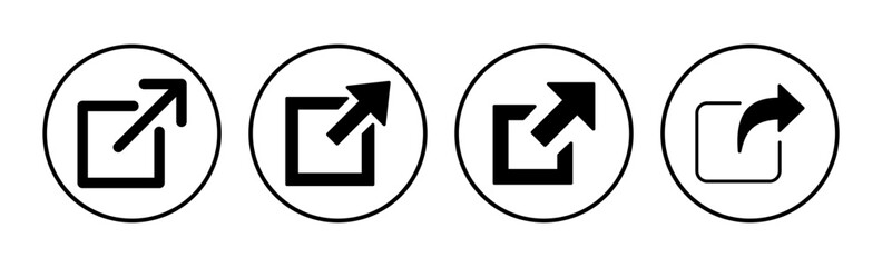 External link icon vector. hyperlink chain symbol. download, share,