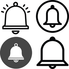 set of bell icon vector
