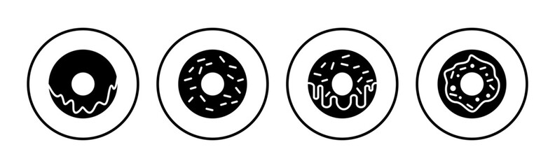 Donut icon vector. doughnut icon. donut logo