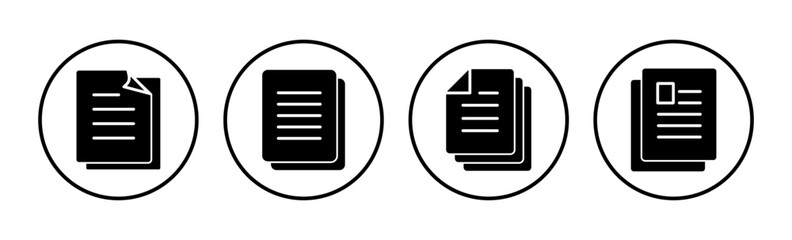 Document icon vector. Paper icon. File Icon