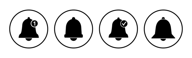 Bell Icon vector in trendy flat style isolated. Notification symbol web site design