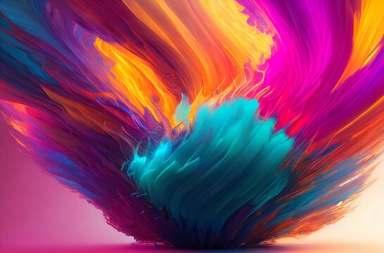 explosion of colors, shapes, and textures that evoke a sense of energy and movement - 