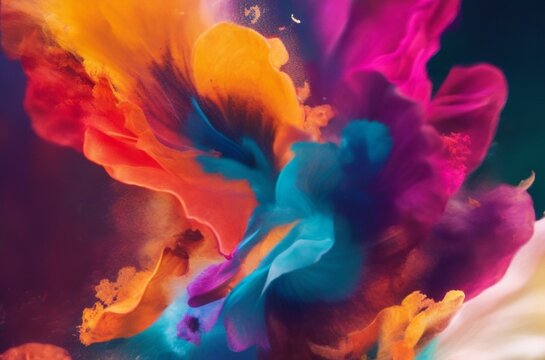 explosion of colors, shapes, and textures that evoke a sense of energy and movement - 