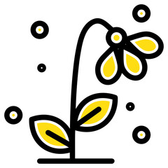 Flower icon symbol vector image. Illustration of the beautiful daisy floral design image