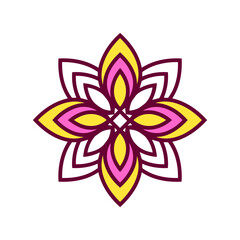 Flower icon symbol vector image. Illustration of the beautiful daisy floral design image
