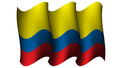 colombia waving flag design vector illustration