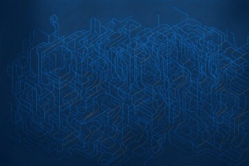 Cloud computing and AI technology concept on dark blue background. 3D Rendering;AI GENERATED